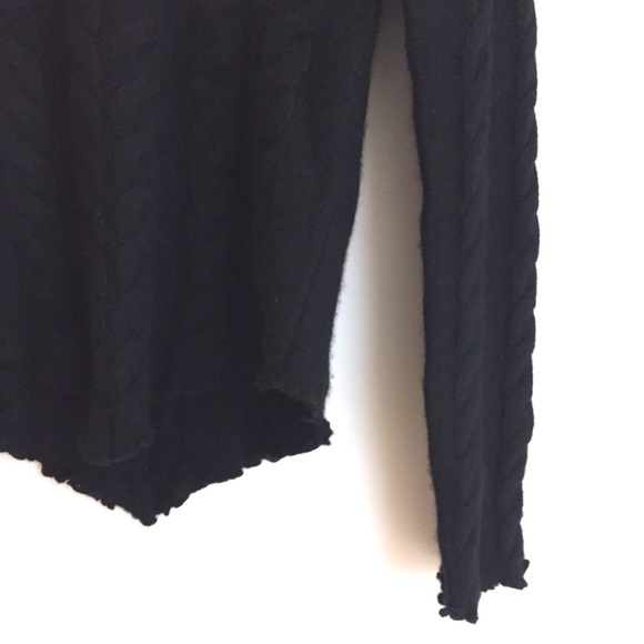 Black Goat 100% Cashmere Cable Knit Sweater S - Picture 3 of 8